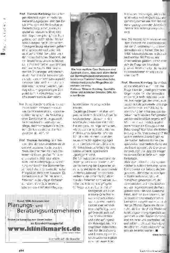 Vorschauseite 2: Dramatische Veränderung der SichtweiseIntermediate-Care-Stationen: Gerade neu und schon Auslaufmodell?