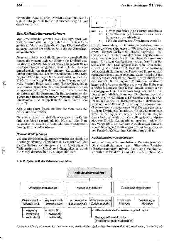 Vorschauseite 4: Aufbau einer Kostenträgerrechnung im Krankenhaus