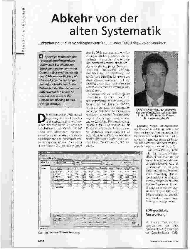 Vorschauseite 1: Abkehr von der alten Systematik