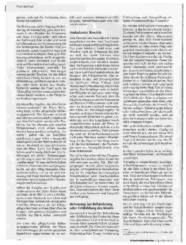Vorschauseite 3: Elternzentriertes Beratungsmodell in der Neonatologie