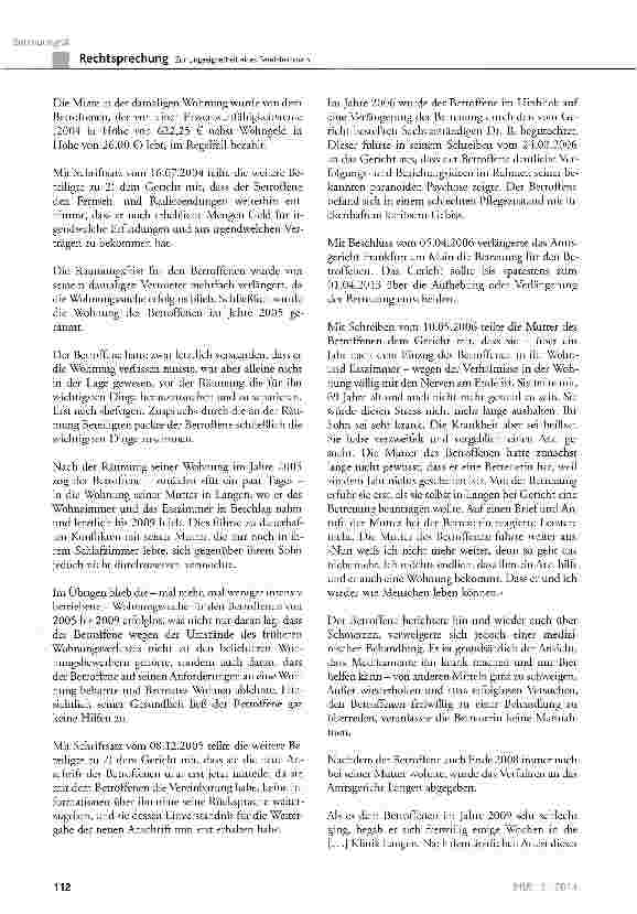 Vorschauseite 2: Zur Ungeeignetheit eines Berufsbetreuers BGB § 1897 Abs. 1, § 1908b Abs. 1