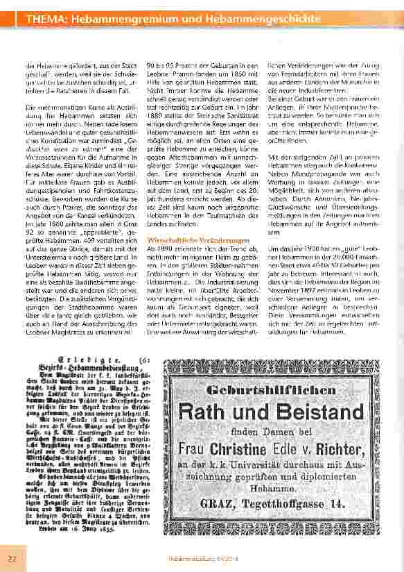 Vorschauseite 3: Das Hebammenwesen in der Steiermark im historischen Streiflicht