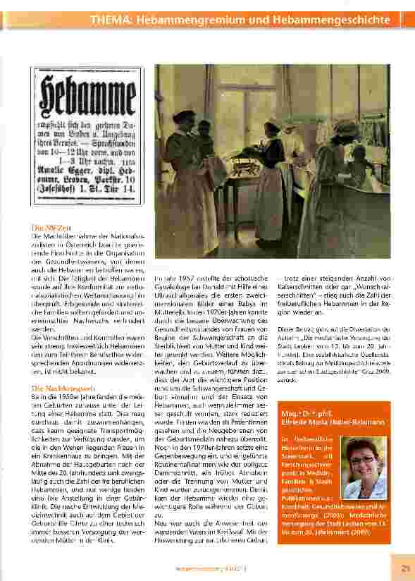 Vorschauseite 4: Das Hebammenwesen in der Steiermark im historischen Streiflicht