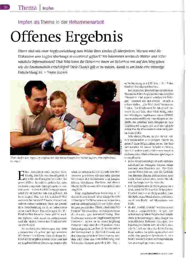 Vorschauseite 1: Offenes Ergebnis