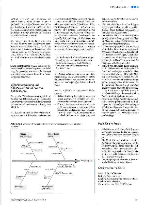 Vorschauseite 5: Die transient ischämische Attacke (TIA) - ein valides Instrument zur internen Prozessanalyse in neurologischen Abteilungen