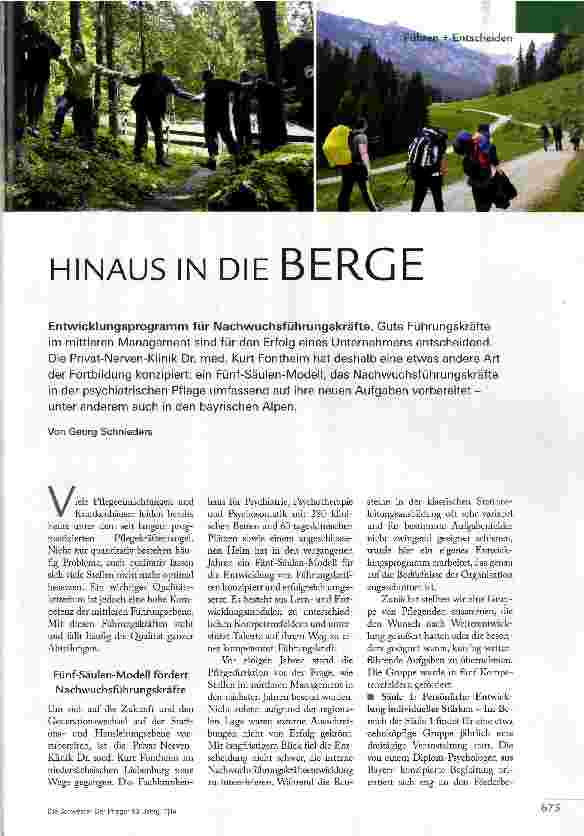 Vorschauseite 1: HINAUS IN DIE BERGE