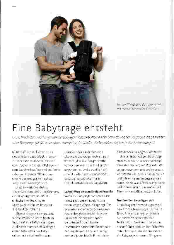 Vorschauseite 1: Eine Babytrage entsteht