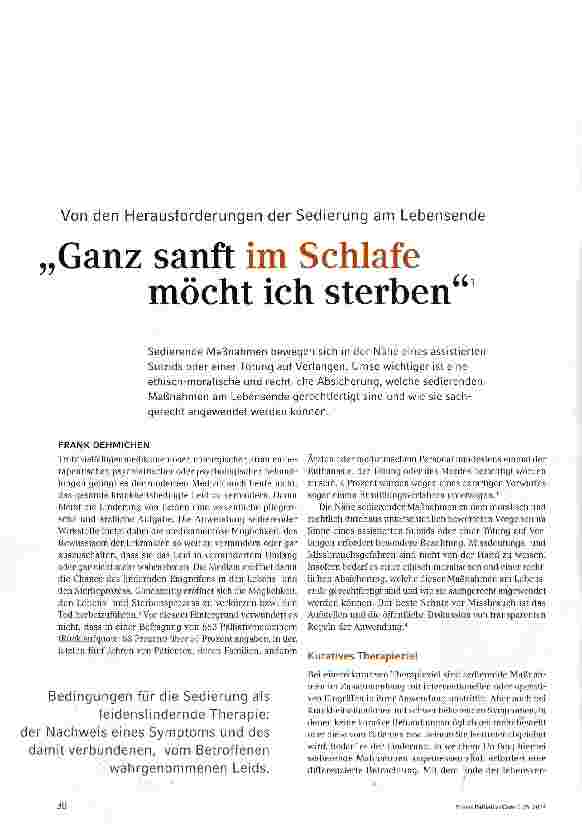 Vorschauseite 1: Ganz sanft im Schlafe möcht ich sterben