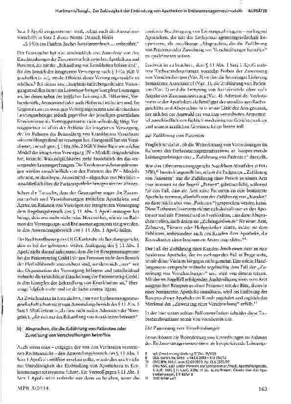 Vorschauseite 4: Zur Zulässigkeit der Einbindung von Apotheken in Entlassmanagementmodelle