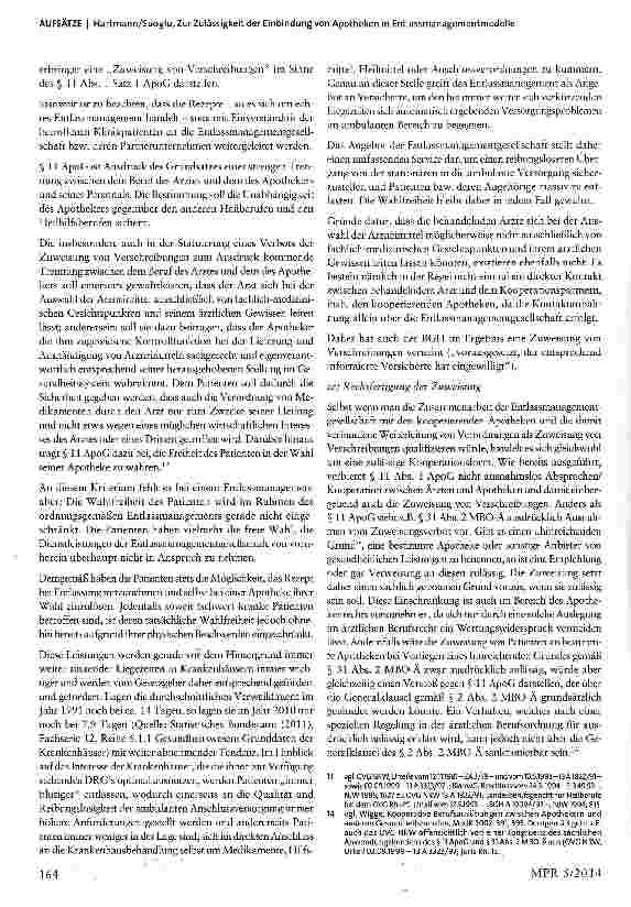 Vorschauseite 5: Zur Zulässigkeit der Einbindung von Apotheken in Entlassmanagementmodelle