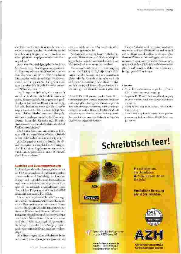 Vorschauseite 3: Fetalblutanalyse: gestern - heute - morgen?