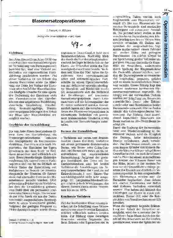 Vorschauseite 1: Blasenersatzoperationen