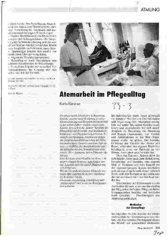 Vorschauseite 1: Atemarbeit im Pflegealltag