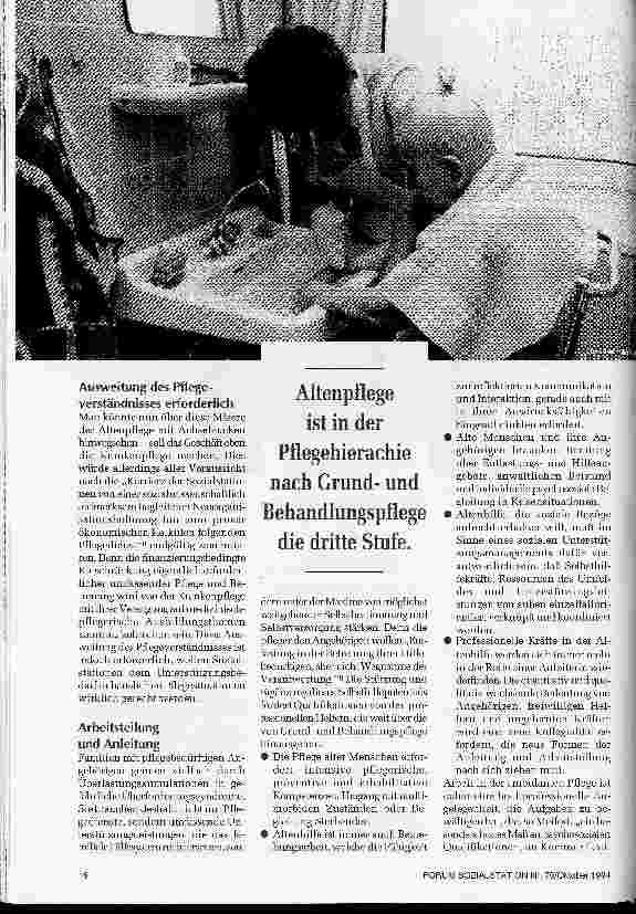 Vorschauseite 3: Zwischen Mütterlichkeit und Management Qualifikationsanforderungen an die Altenpflege