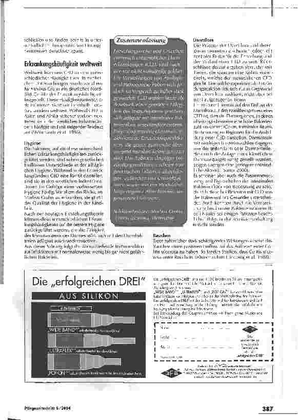 Vorschauseite 2: Psychische Faktoren sind nicht entscheidendChronisch entzündliche Darmerkrankungen