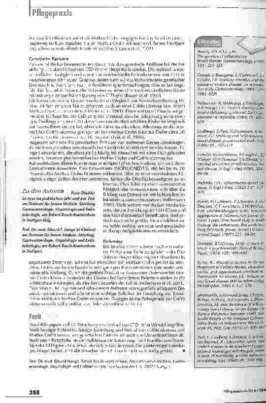 Vorschauseite 3: Psychische Faktoren sind nicht entscheidendChronisch entzündliche Darmerkrankungen