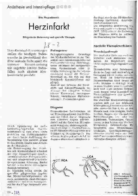 Vorschauseite 1: Herzinfarkt Pflegerische Betreuung und spezielle Therapie