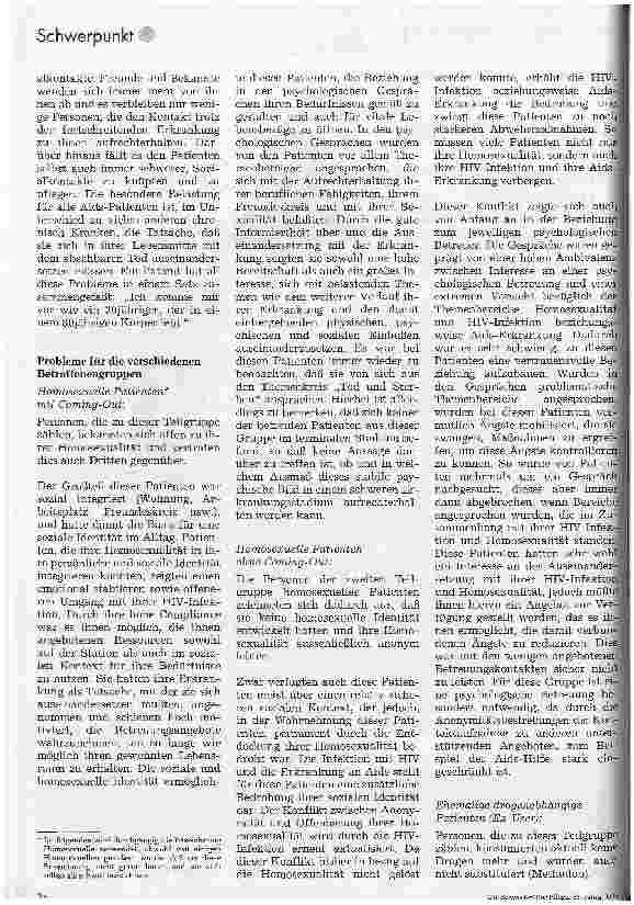 Vorschauseite 2: Aids-Patienten und HIV-Infizierte Ein psychologisches Betreuungsangebot