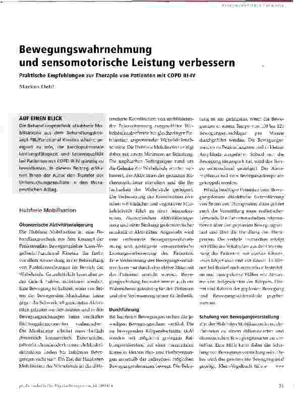 Vorschauseite 1: Bewegungswahrnehmung und sensomotorische Leistung verbessern