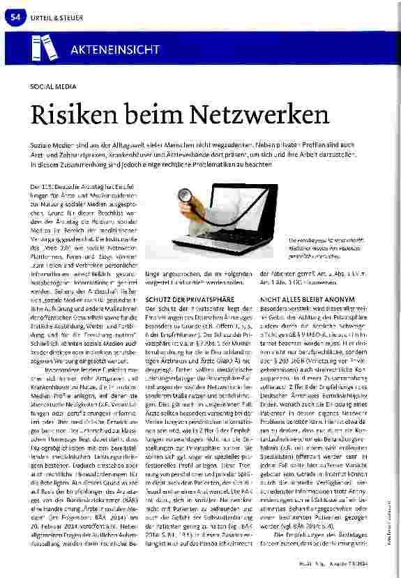 Vorschauseite 1: Risiken beim Netzwerken