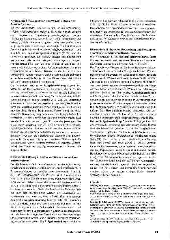 Vorschauseite 2: Strukturformen in Lernerfolgskontrollen zum Thema „Prozessorientiertes Wundmanagement