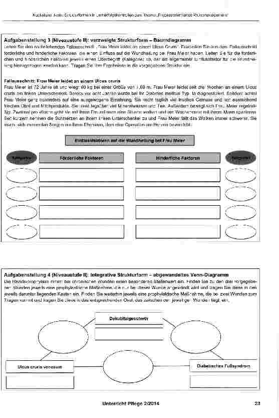 Vorschauseite 4: Strukturformen in Lernerfolgskontrollen zum Thema „Prozessorientiertes Wundmanagement