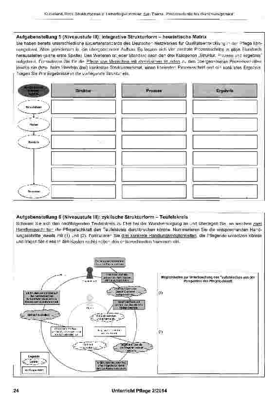 Vorschauseite 5: Strukturformen in Lernerfolgskontrollen zum Thema „Prozessorientiertes Wundmanagement