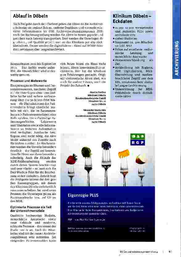Vorschauseite 2: Wichtige Informationen besser verfügbar machen