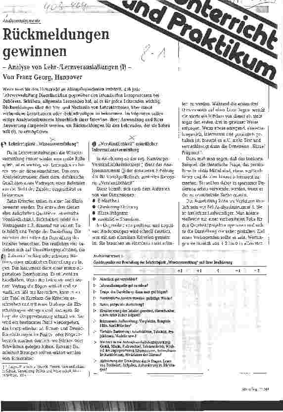 Vorschauseite 1: Rückmeldungen gewinnen
