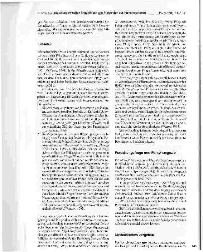 Vorschauseite 2: Die Beziehung zwischen Angehörigen und Pflegenden auf IntensivstationenEine qualitative Untersuchung