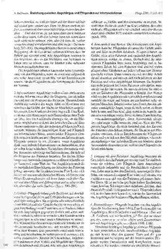 Vorschauseite 5: Die Beziehung zwischen Angehörigen und Pflegenden auf IntensivstationenEine qualitative Untersuchung