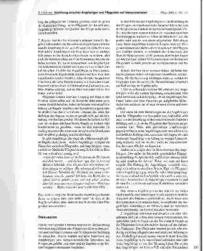 Vorschauseite 6: Die Beziehung zwischen Angehörigen und Pflegenden auf IntensivstationenEine qualitative Untersuchung