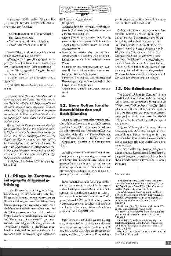 Vorschauseite 4: Integration der Allgemeinbildung (A) in die Pflegeausbildung Didaktische und berufspolitische Überlegungen
