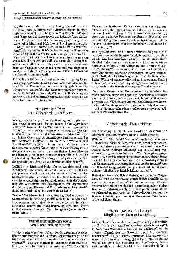Vorschauseite 3: Kommunale Krankenhäuser als Regie oder Eigenbetriebe