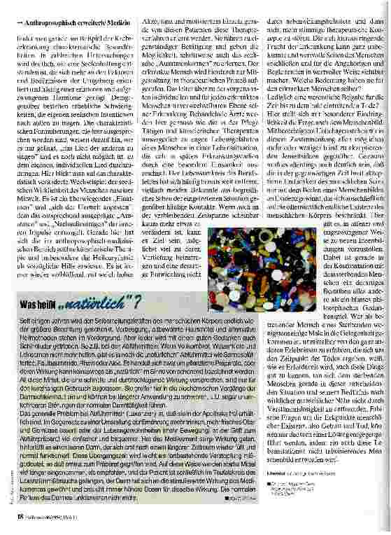 Vorschauseite 3: Anthroposophische erweiterte Medizin Ein anderer medizinischer Ansatz