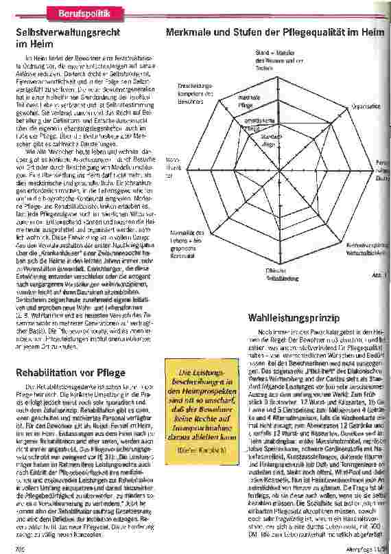 Vorschauseite 5: Pflegequaliät und Marktwirtschaft Wer entscheidet über Pflegequalität unter sich verändernden Bedingungen?