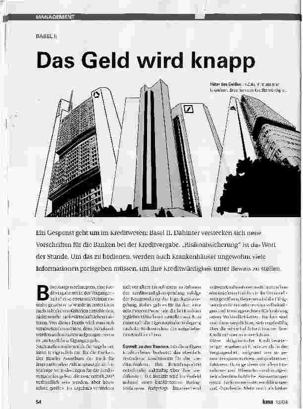 Vorschauseite 1: Das Geld wird knapp