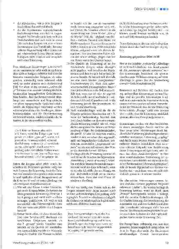Vorschauseite 2: Die Begutachtung der Posttraumatischen Belastungsstörung im Wandel von DSM-IV-TRzu DSM-5: Was bleibt, was wird sich ändern