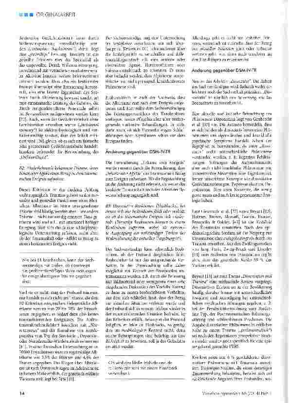 Vorschauseite 3: Die Begutachtung der Posttraumatischen Belastungsstörung im Wandel von DSM-IV-TRzu DSM-5: Was bleibt, was wird sich ändern