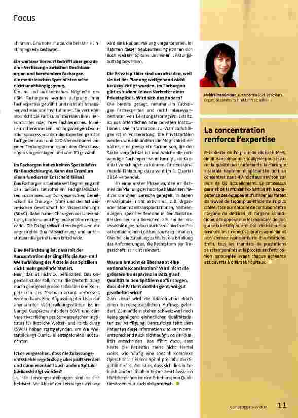 Vorschauseite 2: Durch die Konzentration werden Expertise und Kompetenz gestärkt