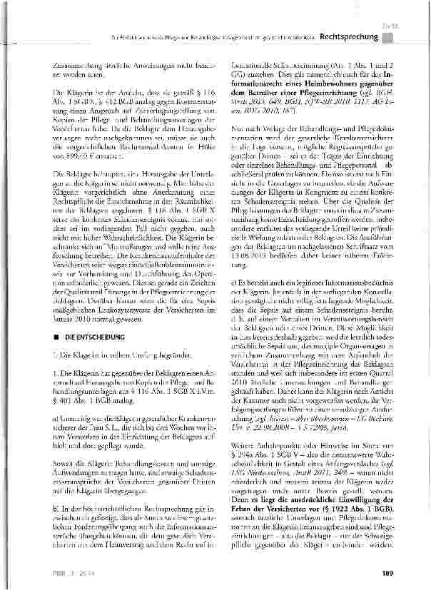Vorschauseite 2: Zur Einsichtnahme in die Pflegeund Behandlungsunterlagen durch die gesetzliche Krankenkasse