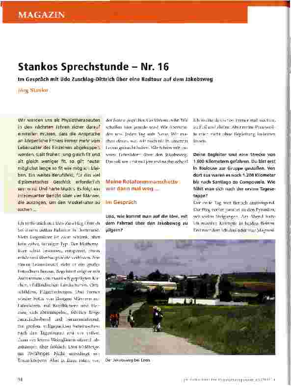 Vorschauseite 1: Stankos Sprechstunde - Nr. 16