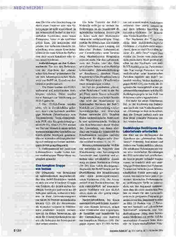 Vorschauseite 2: Als neue Krankheit nicht belegt