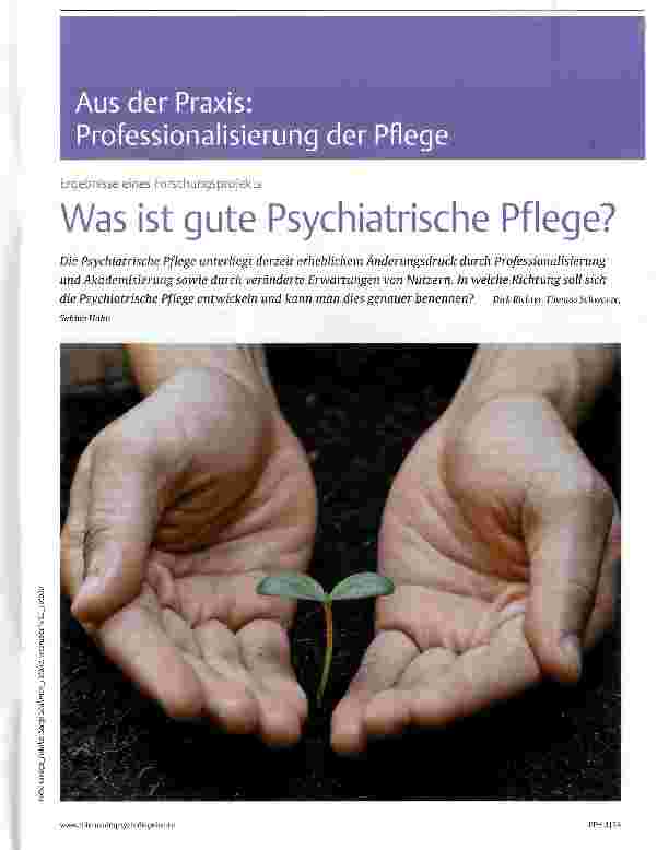 Vorschauseite 1: Was ist gute Psychiatrische Pflege?