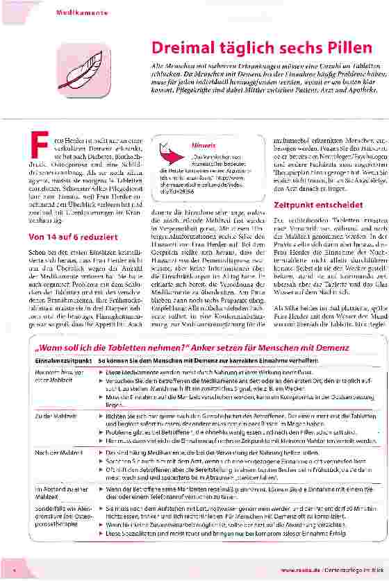 Vorschauseite 1: Dreimal täglich sechs Pillen