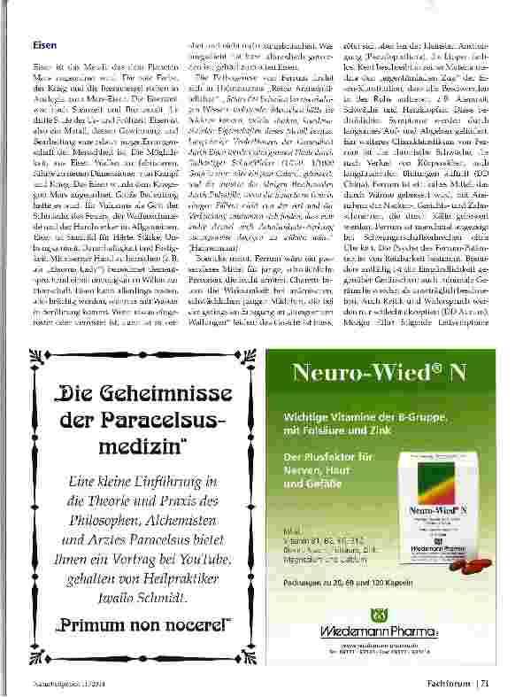 Vorschauseite 4: Die Planetenmetalle in der Homöopathie