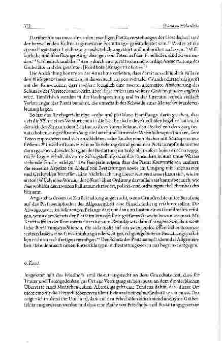 Vorschauseite 6: Bestattungskultur im Wandel - Neue Herausforderungen für das FriedhofsundBestattungsrecht
