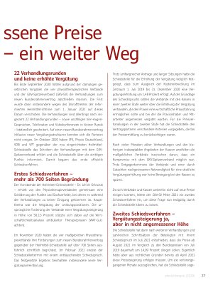 Vorschauseite 2: Das Ringen um angemessene Preise in der Physiotherapie – ein weiter Weg
