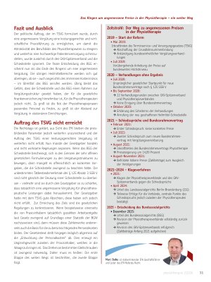 Vorschauseite 5: Das Ringen um angemessene Preise in der Physiotherapie – ein weiter Weg
