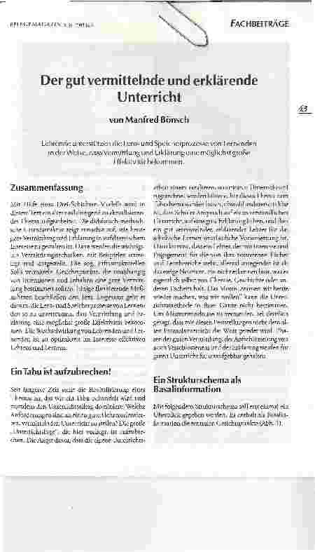 Vorschauseite 1: Der gut vermittelnde und erklärende Unterricht